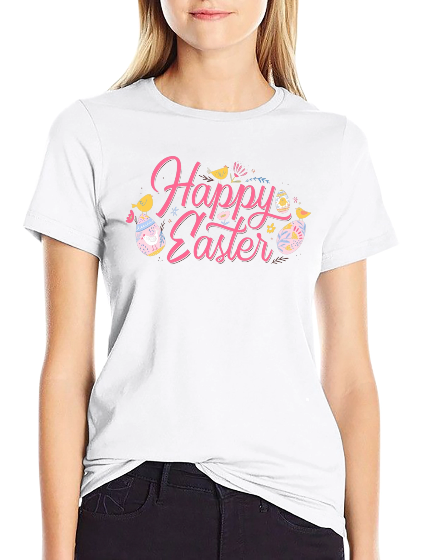 Happy Easter Black T-Shirt