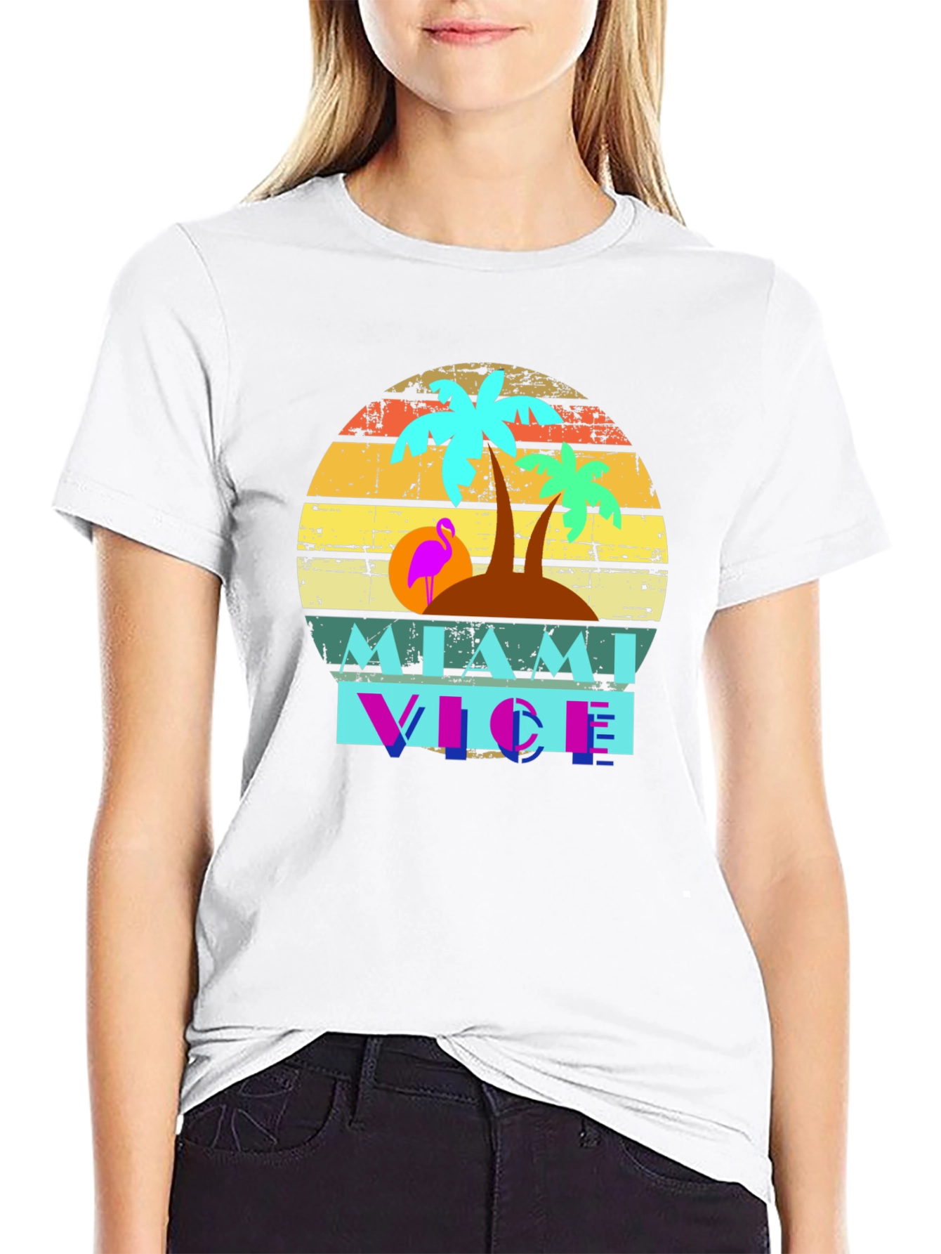 Miami Vice Graphic Tee - Retro Style