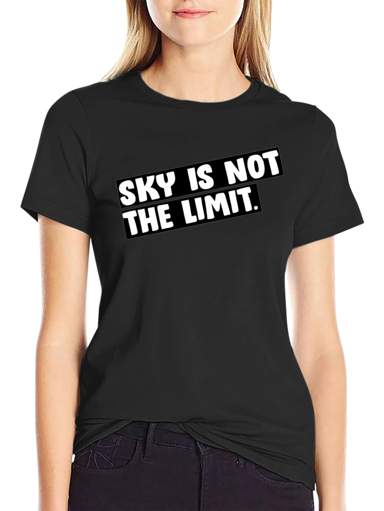 Sky Is Not The Limit Black Graphic Tee