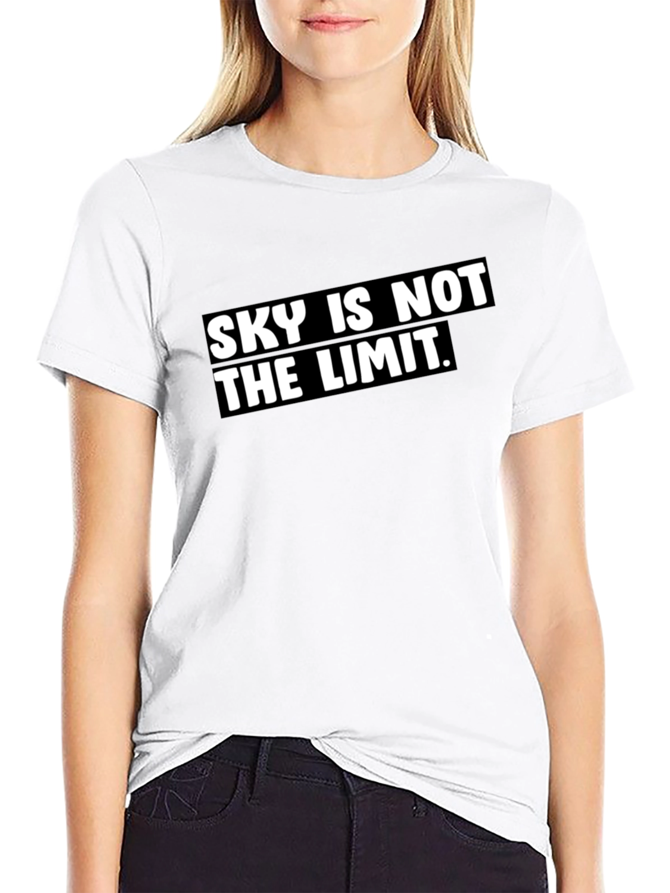Sky Is Not The Limit Black Graphic Tee