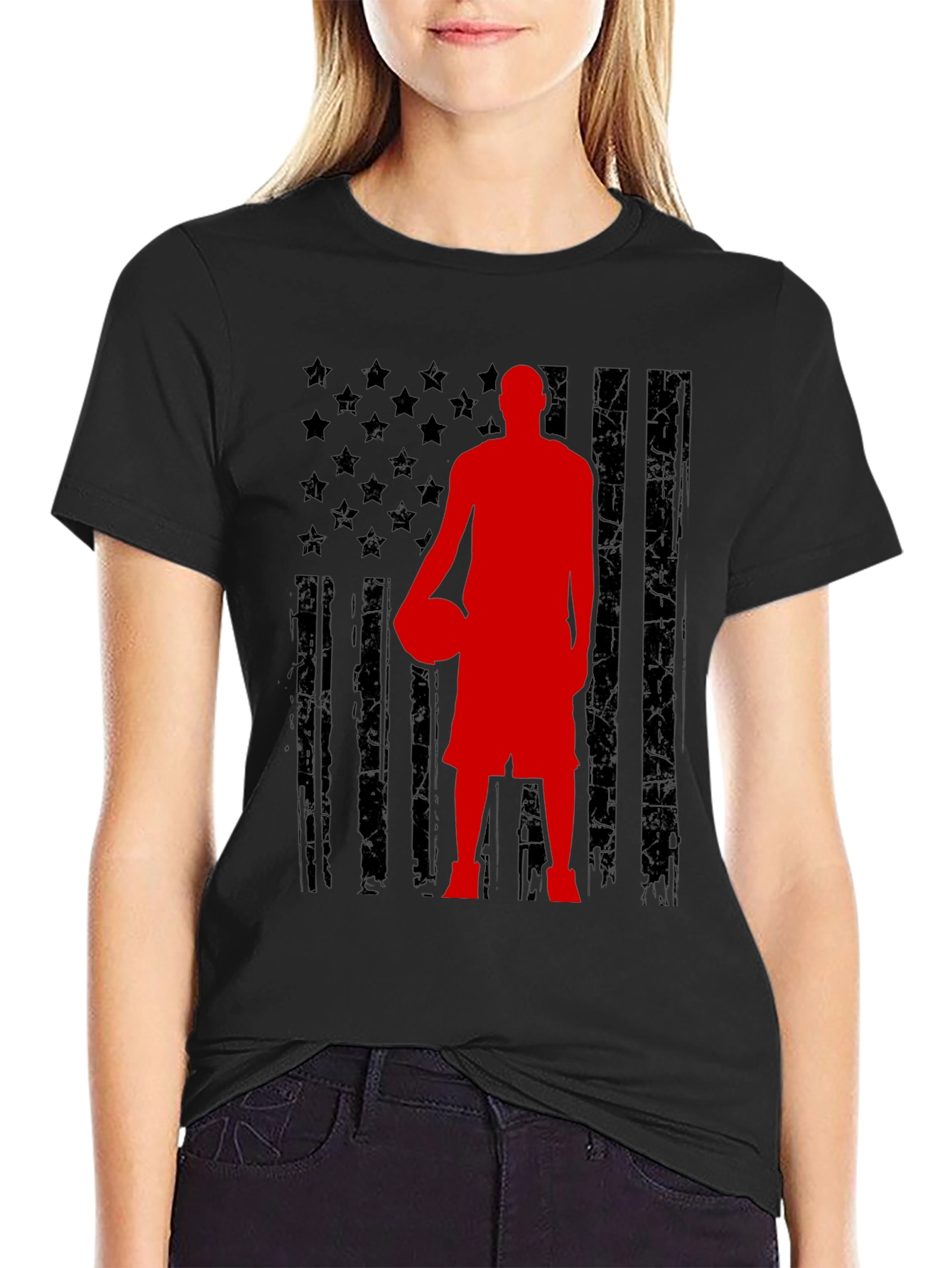 Basketball USA Flag Graphic Tee