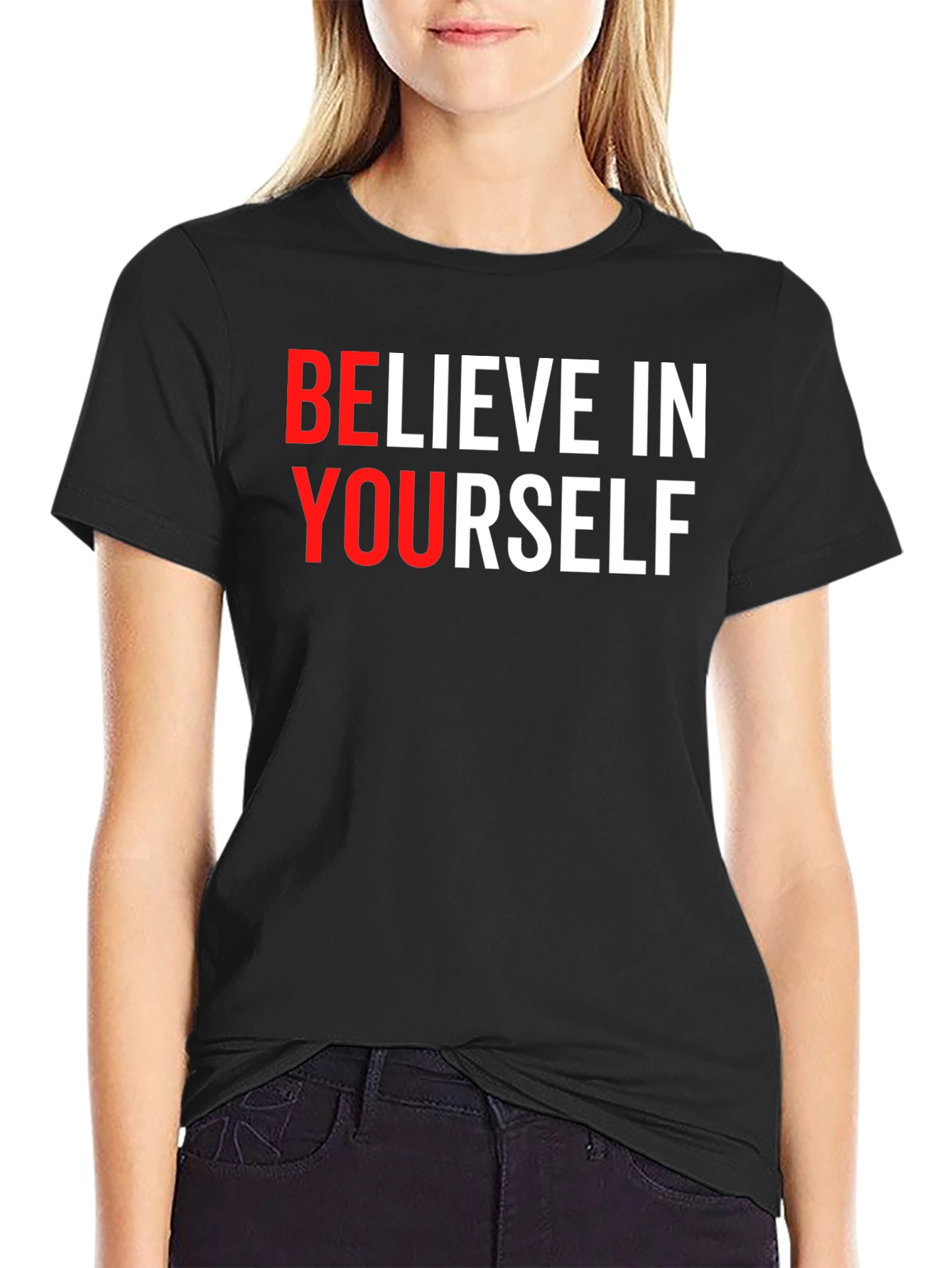 Believe In Yourself Graphic Tee - Black T-Shirt