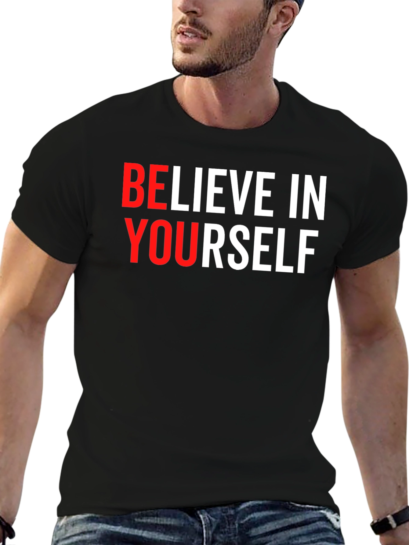 Believe In Yourself Graphic Tee - Black T-Shirt