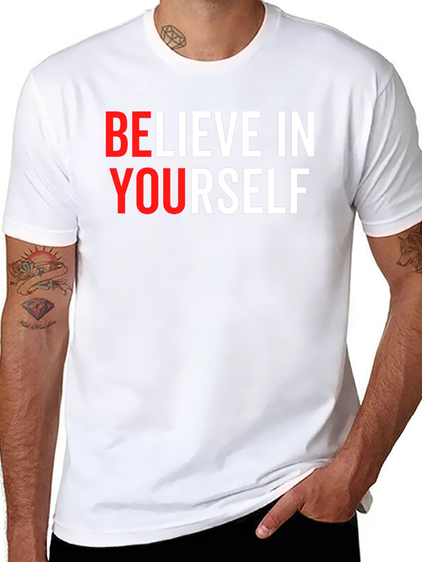 Believe In Yourself Graphic Tee - Black T-Shirt