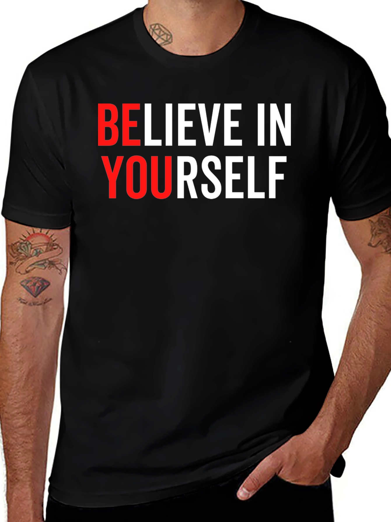 Believe In Yourself Graphic Tee - Black T-Shirt