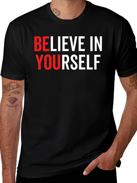 Believe In Yourself Graphic Tee - Black T-Shirt