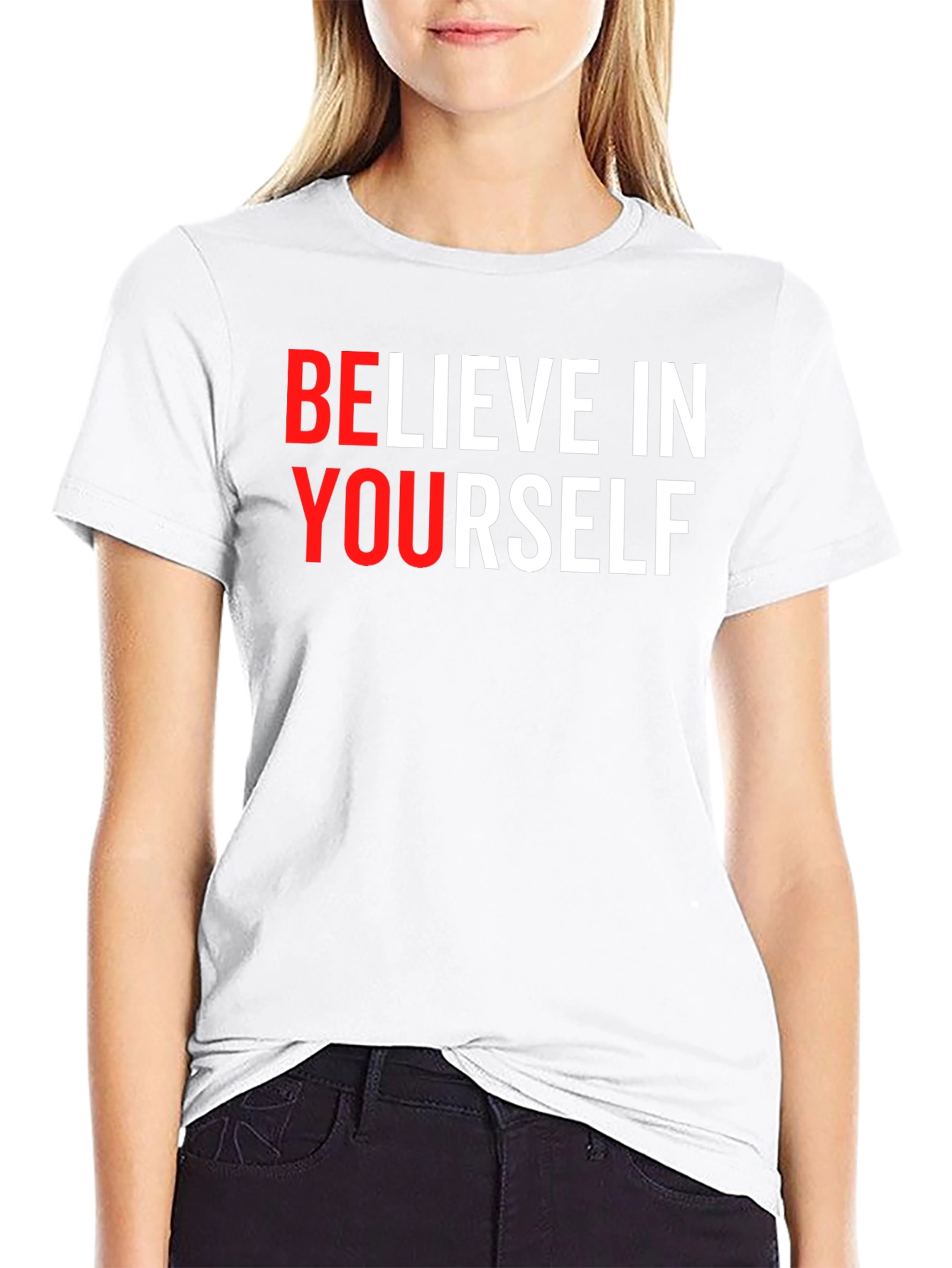 Believe In Yourself Graphic Tee - Black T-Shirt