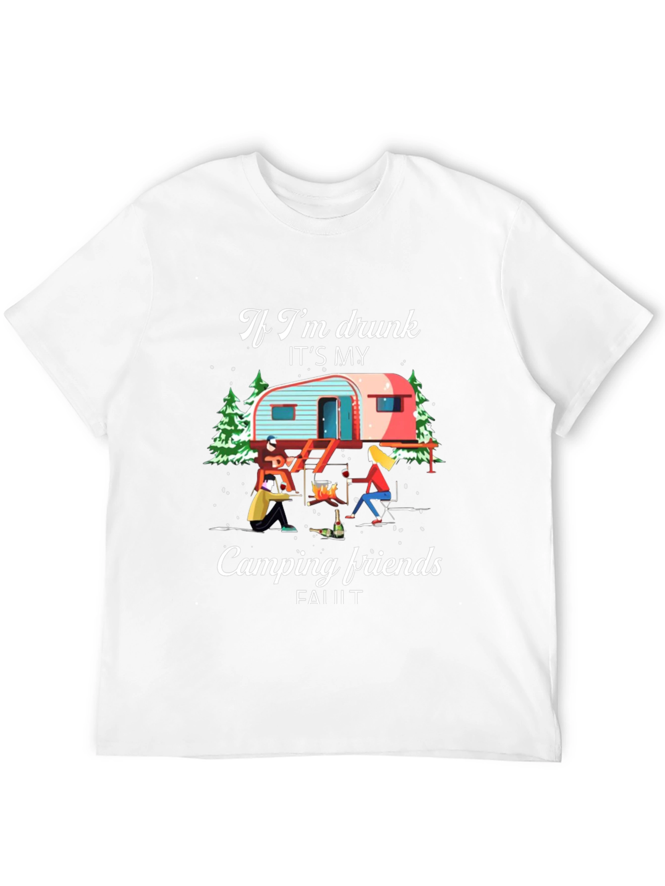 Funny Camping Friends Graphic Tee