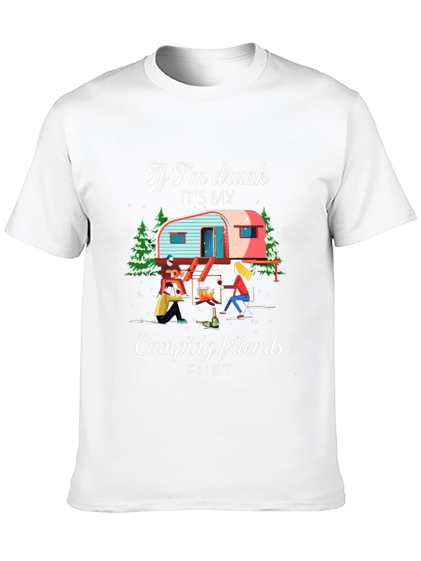 Funny Camping Friends Graphic Tee