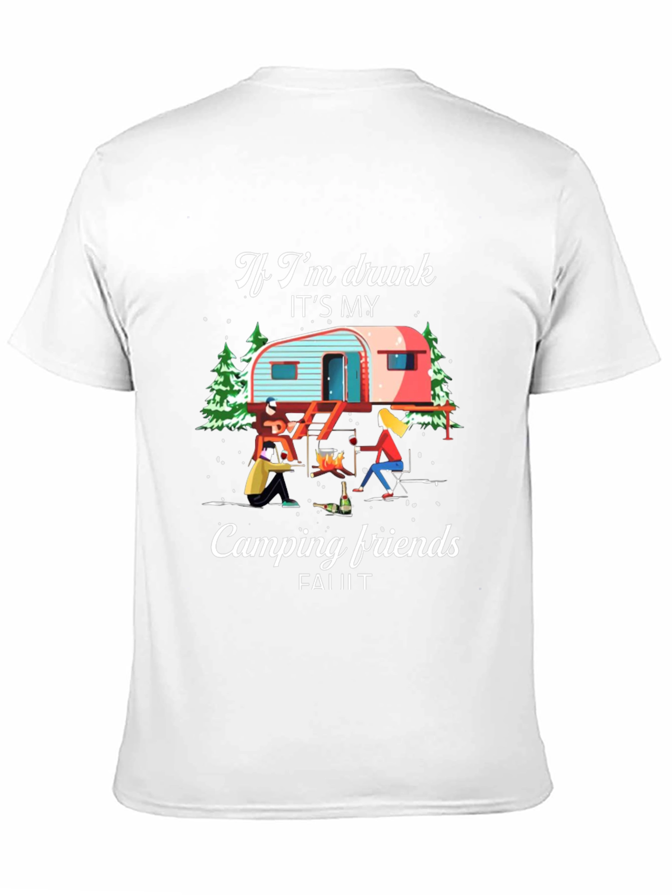 Funny Camping Friends Graphic Tee