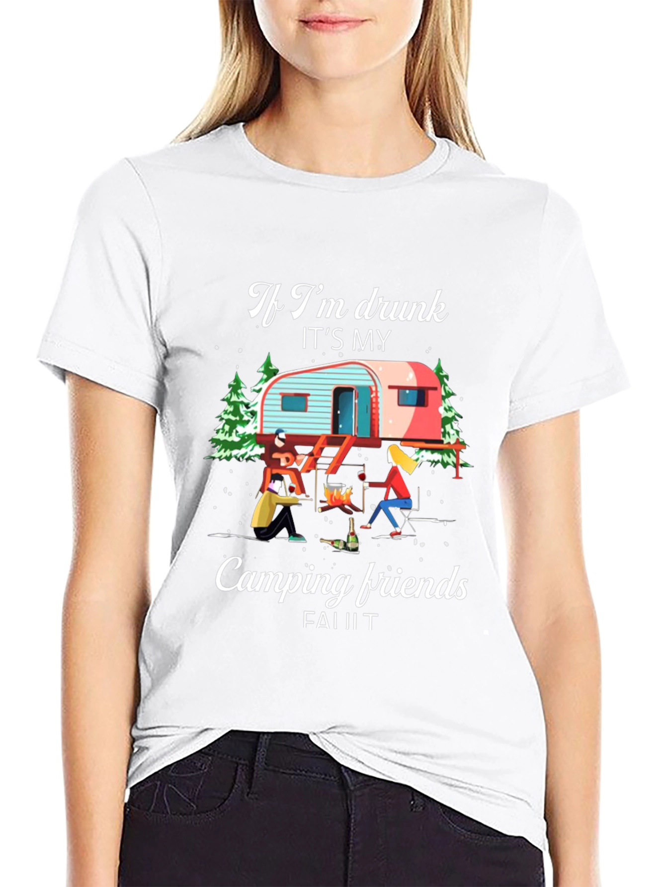 Funny Camping Friends Graphic Tee