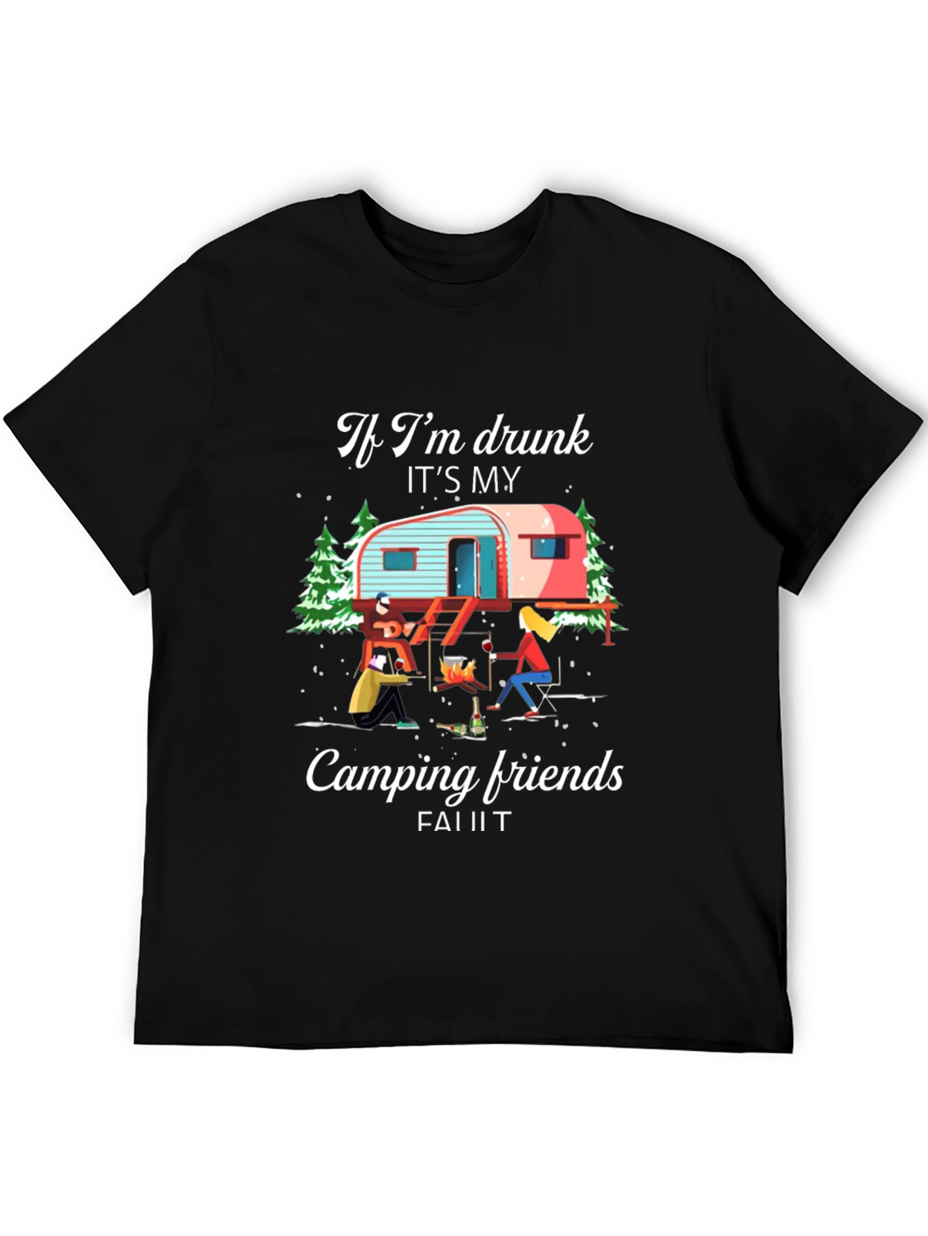 Funny Camping Friends Graphic Tee