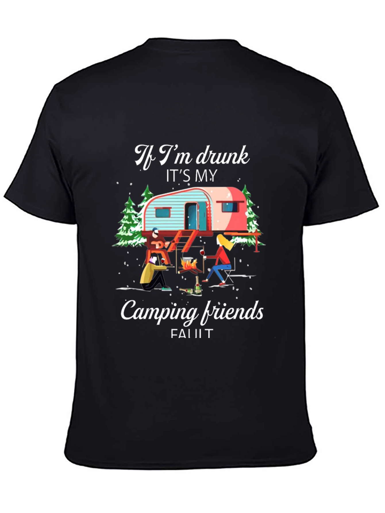 Funny Camping Friends Graphic Tee