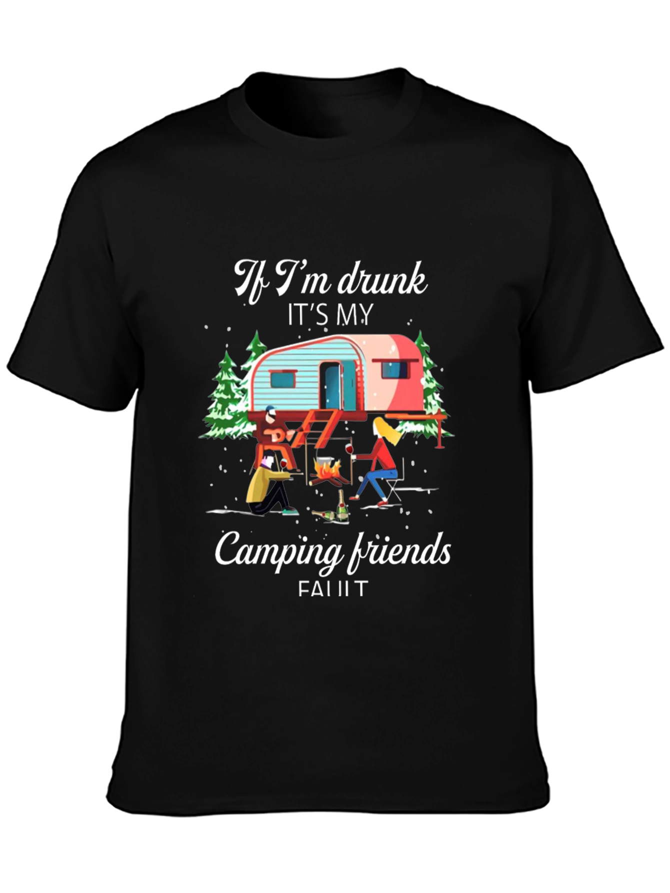 Funny Camping Friends Graphic Tee
