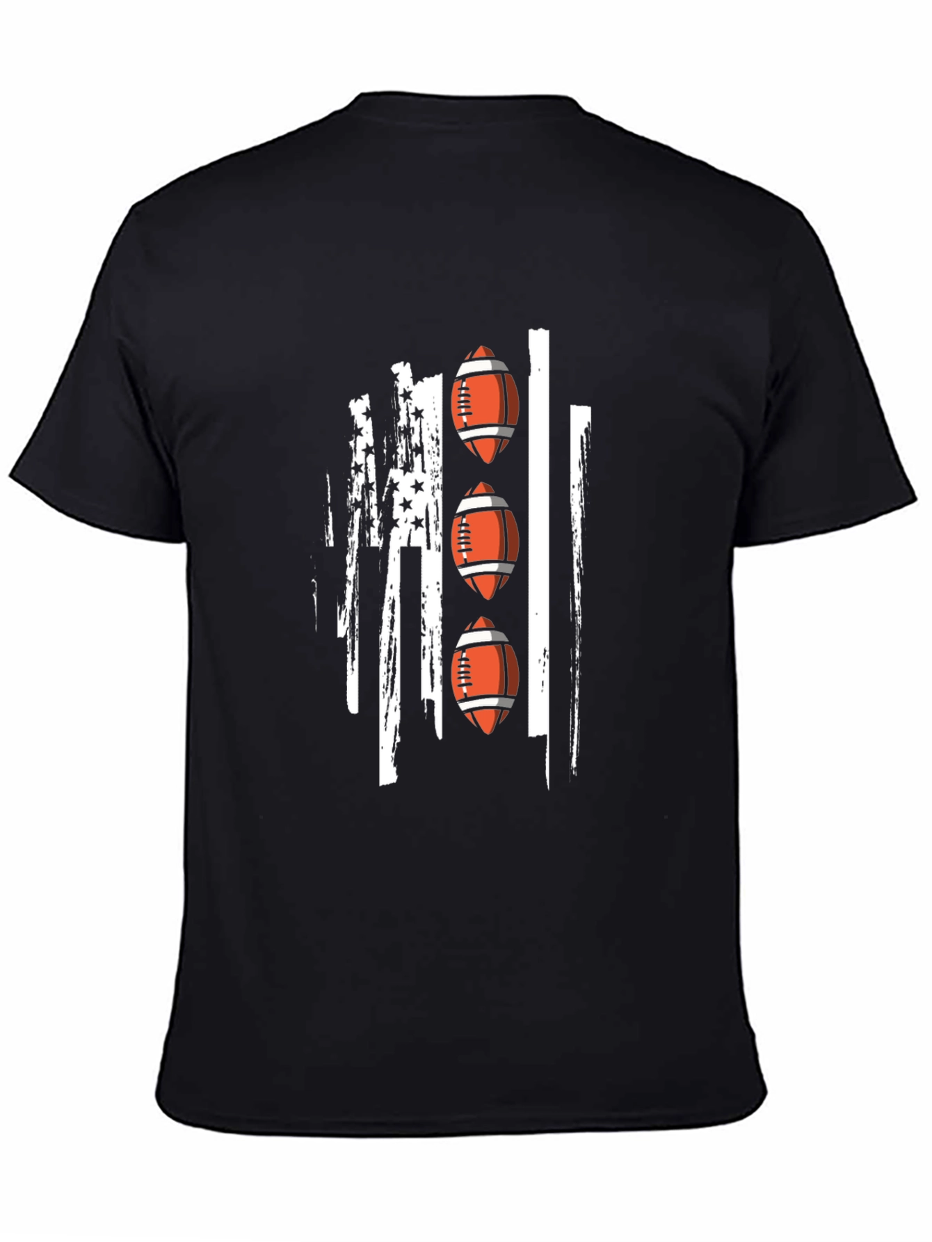 Football Flag Graphic Tee - Black