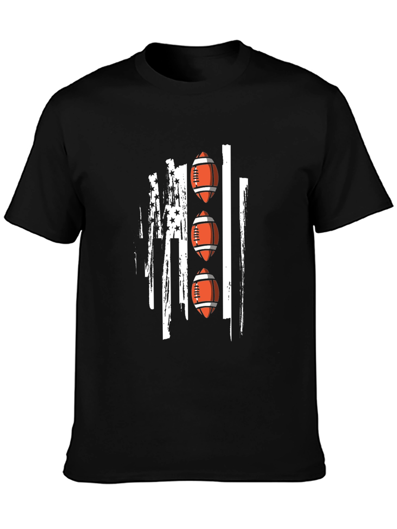 Football Flag Graphic Tee - Black