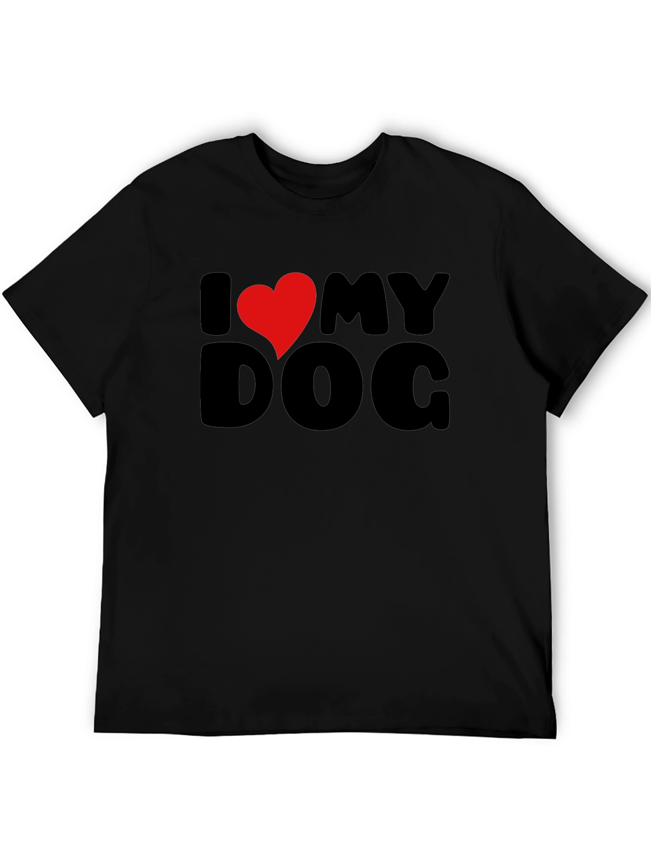 I Heart My Dog Black Graphic Tee