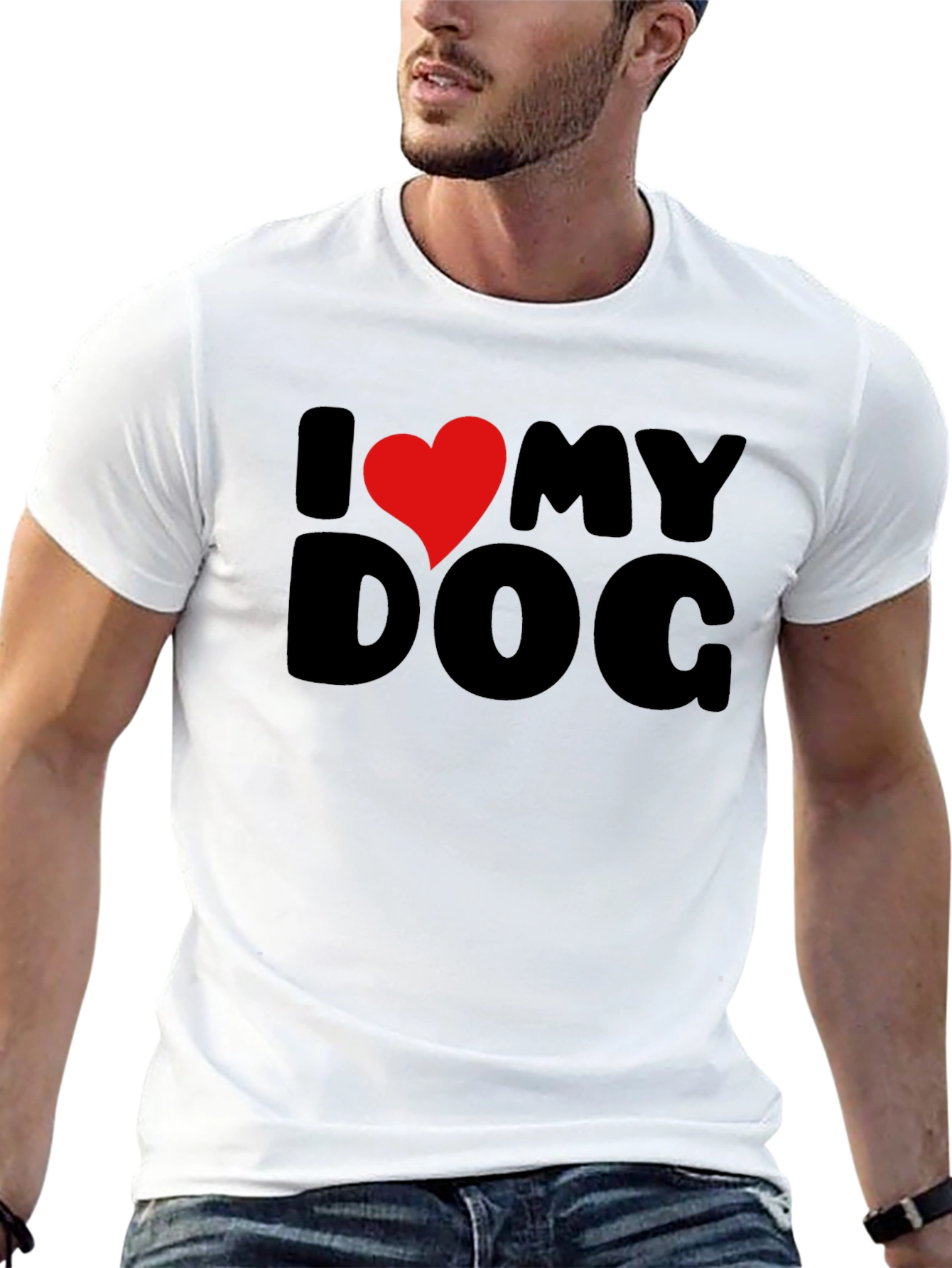 I Heart My Dog Black Graphic Tee
