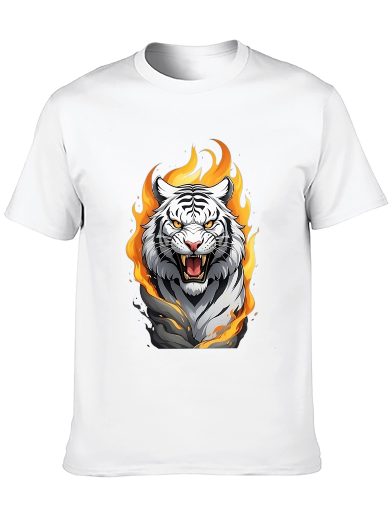 Fiery Tiger Graphic Tee - Bold Animal Print