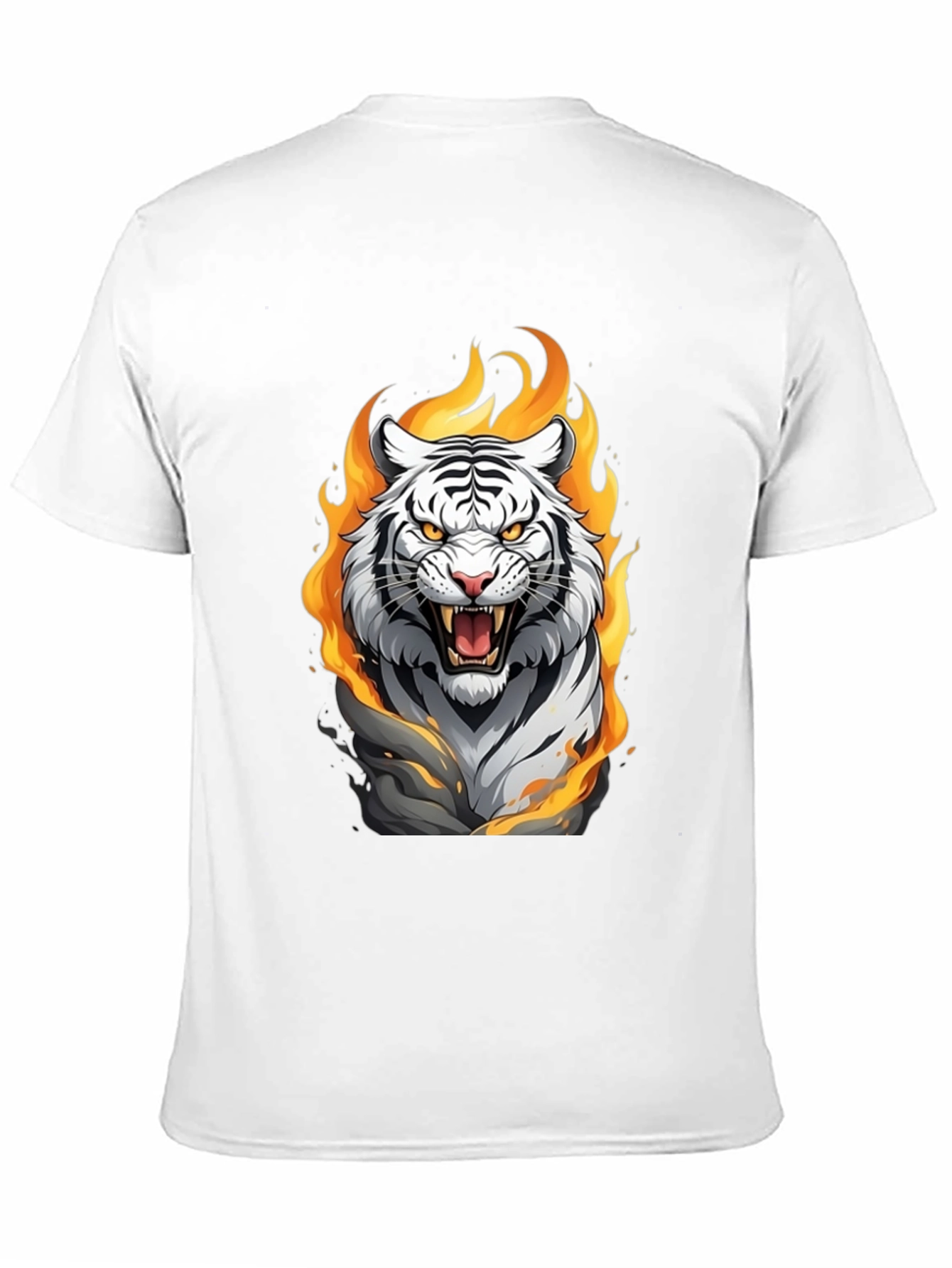 Fiery Tiger Graphic Tee - Bold Animal Print