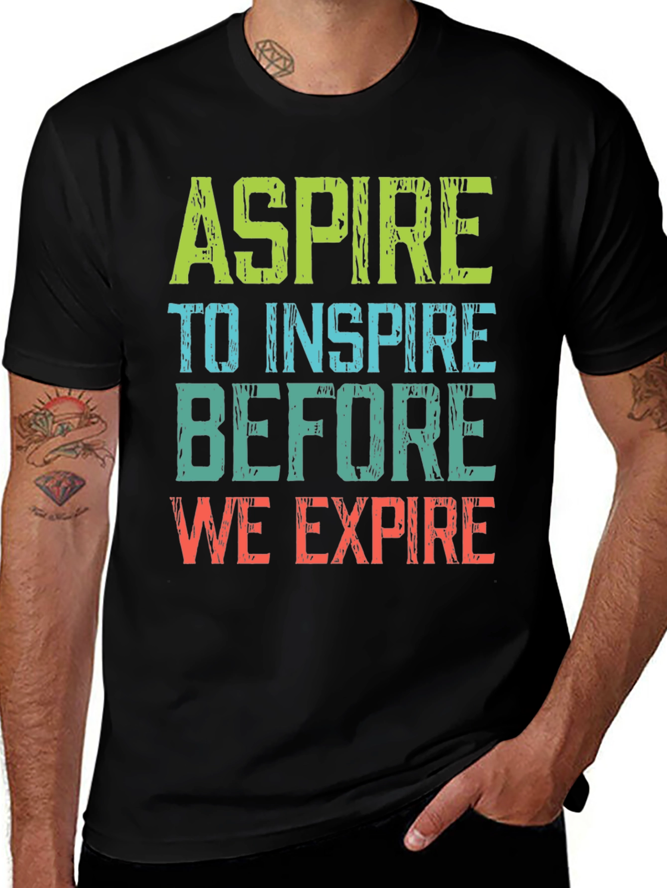 Aspire to Inspire Graphic Tee - Motivational T-Shirt