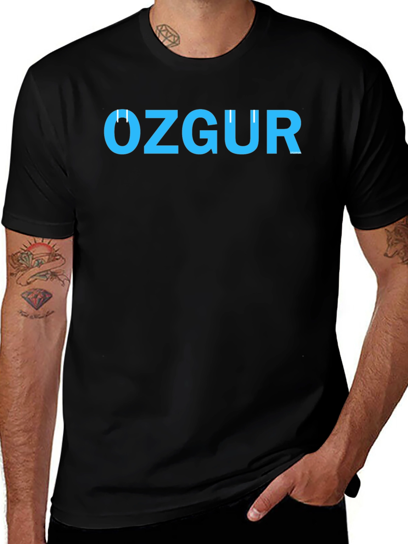 Ozgur Print Black T-Shirt