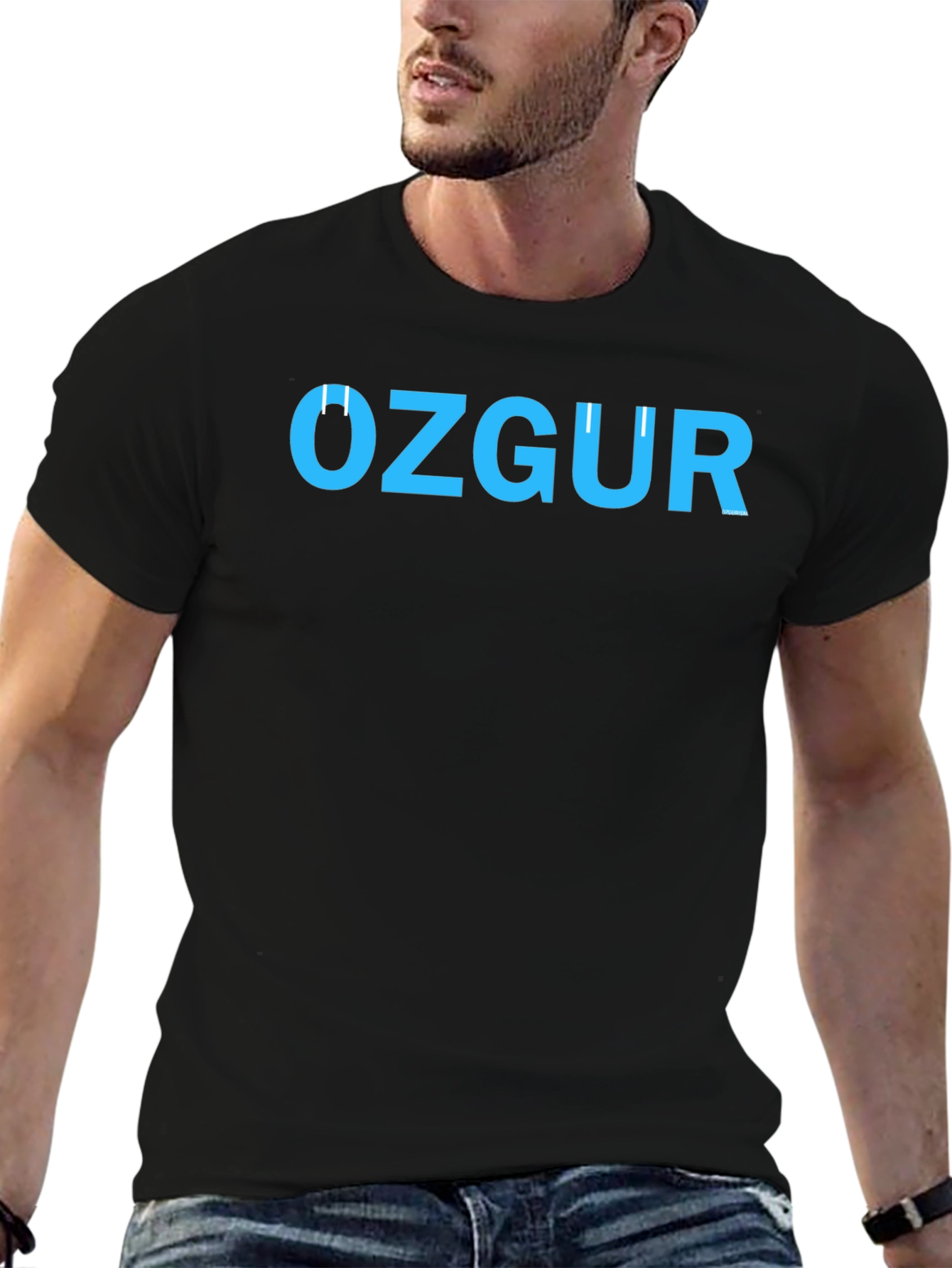 Ozgur Print Black T-Shirt