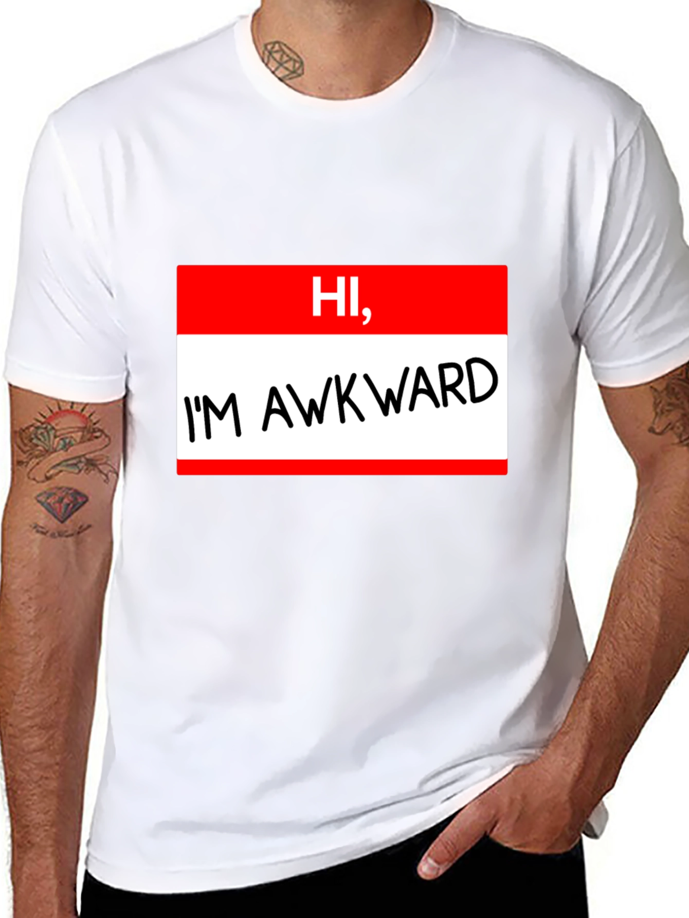 Hi Im Awkward T-Shirt Funny Introvert Tee
