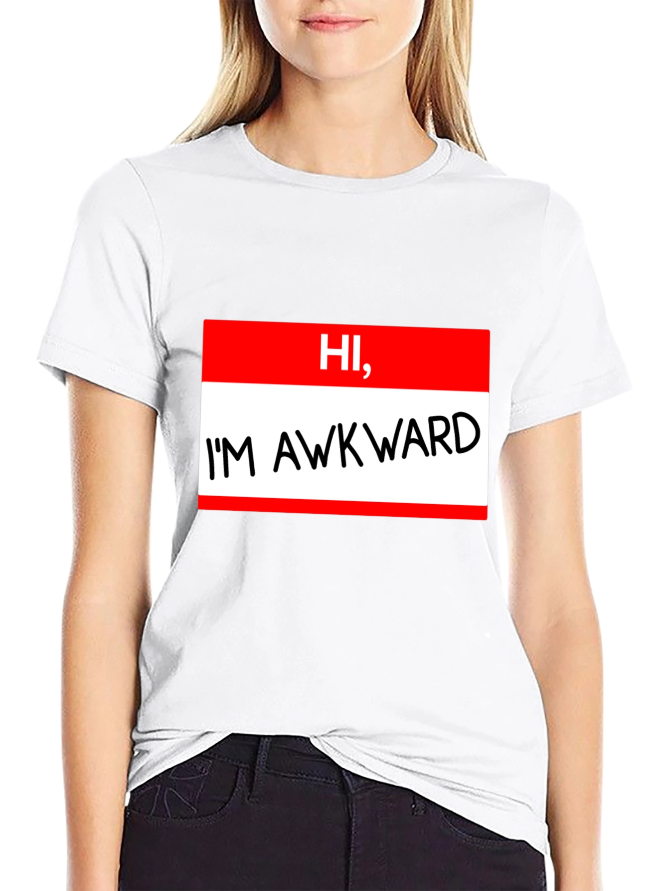 Hi Im Awkward T-Shirt Funny Introvert Tee
