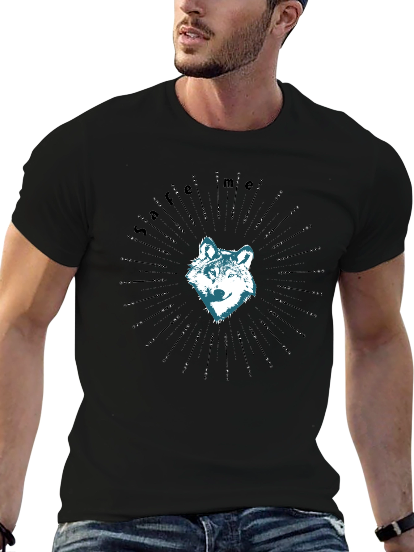 Wolf Graphic Tee - Save Me Design Soft Cotton