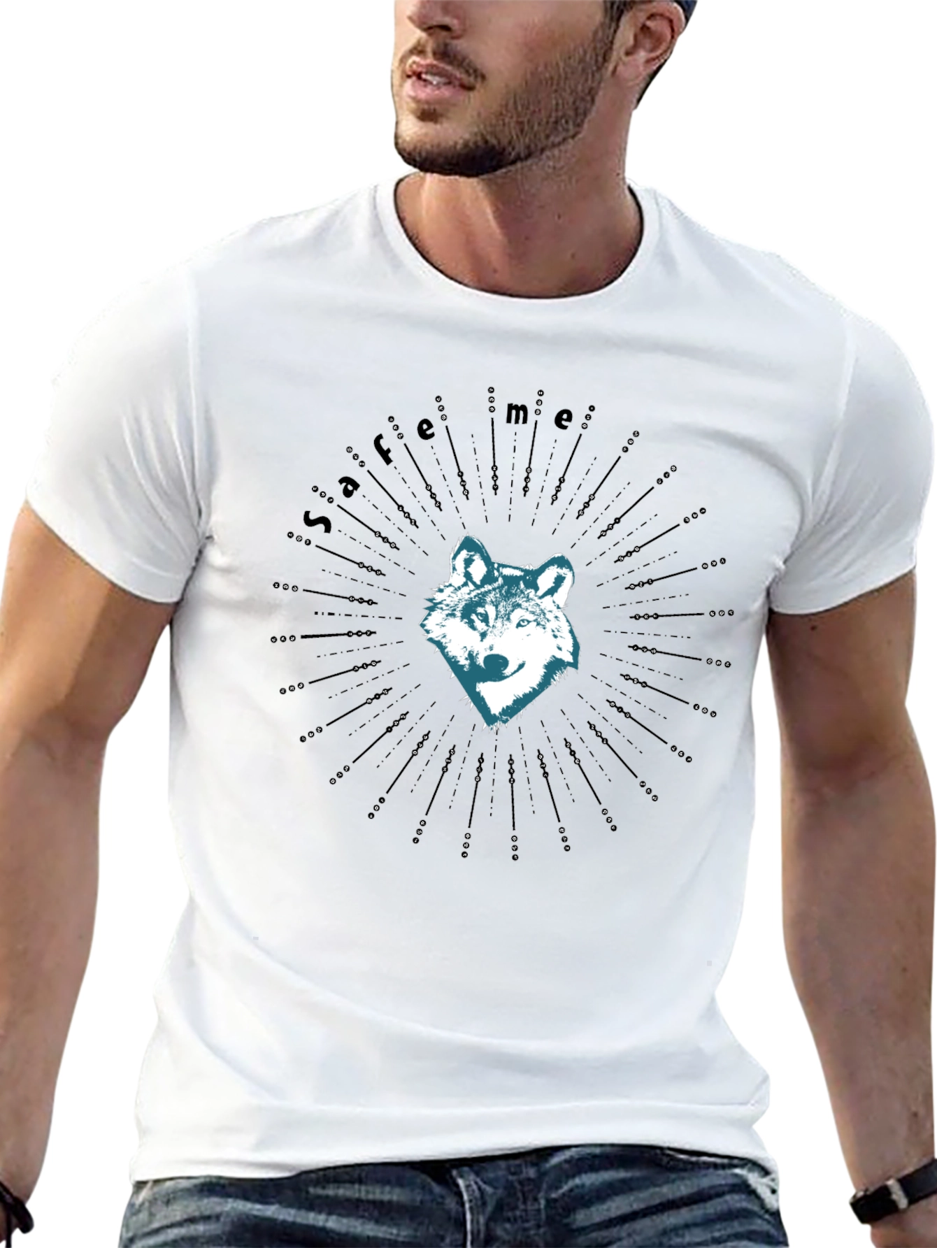 Wolf Graphic Tee - Save Me Design Soft Cotton