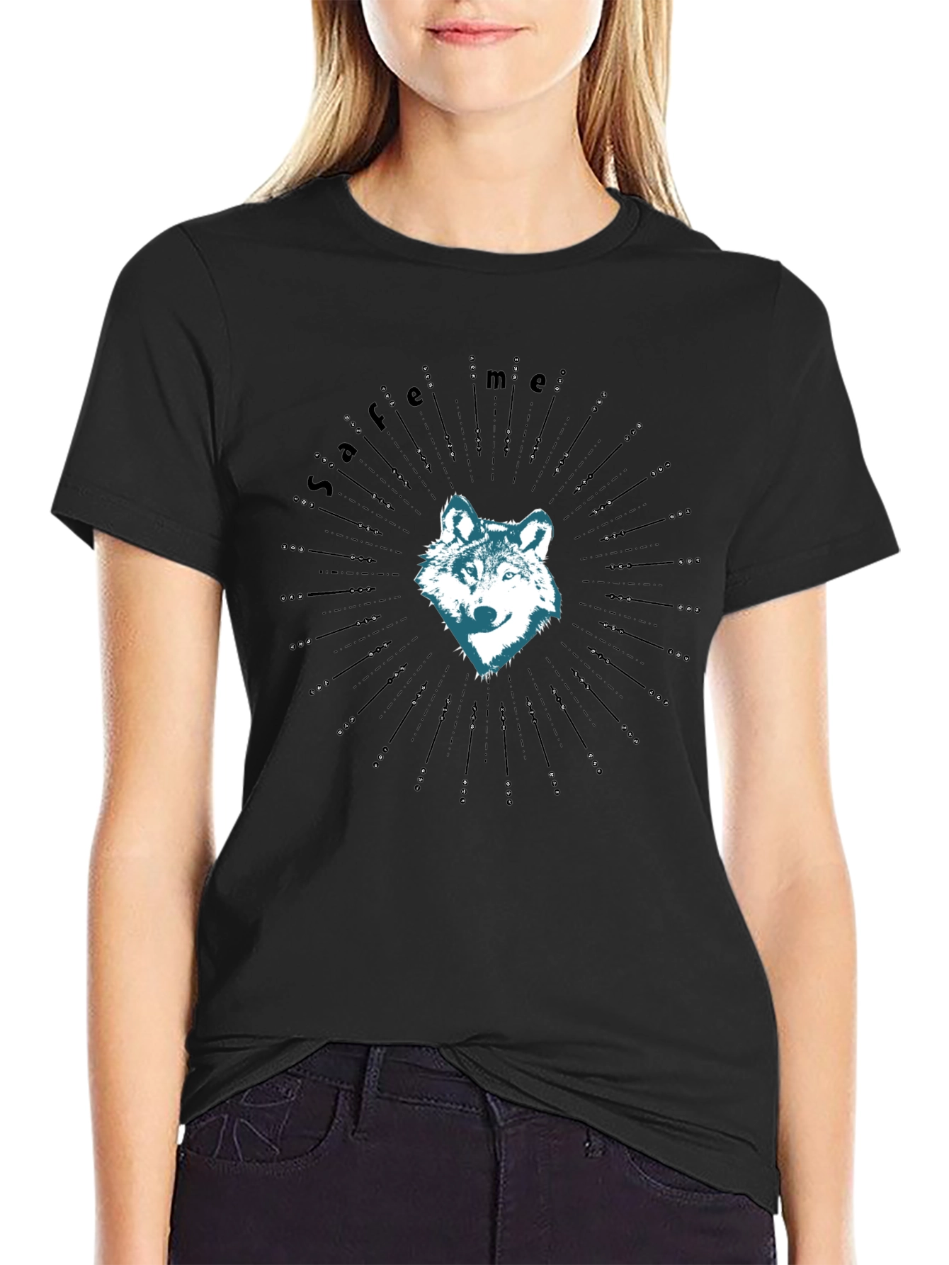 Wolf Graphic Tee - Save Me Design Soft Cotton