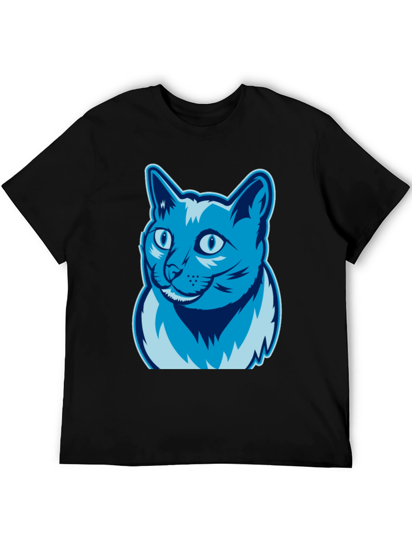 Cool Cat Graphic Tee - Casual Black T-Shirt