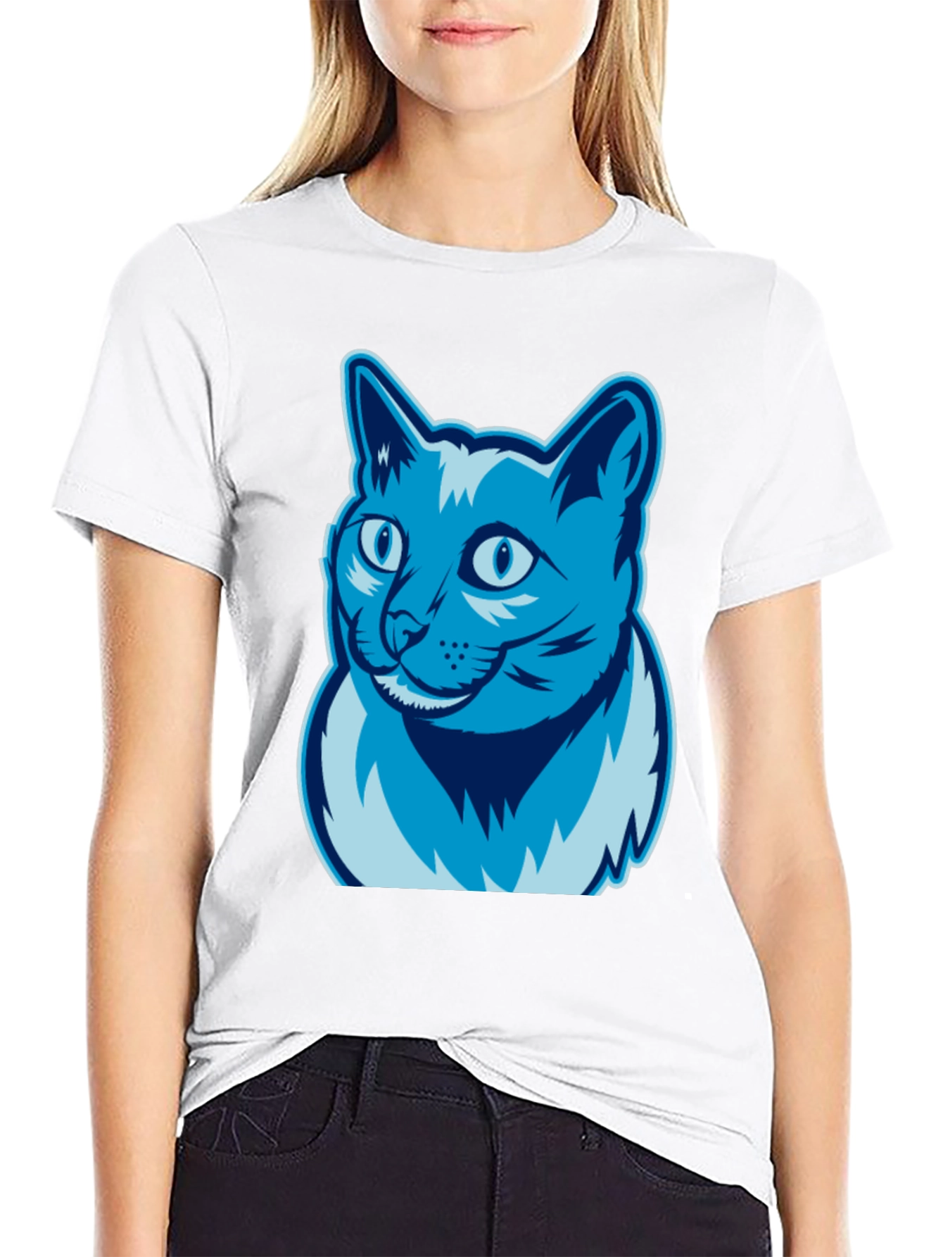 Cool Cat Graphic Tee - Casual Black T-Shirt