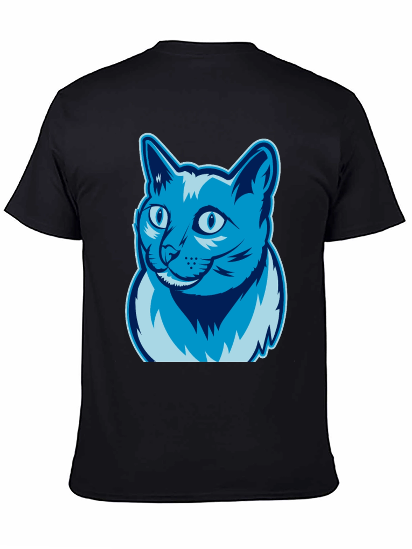 Cool Cat Graphic Tee - Casual Black T-Shirt