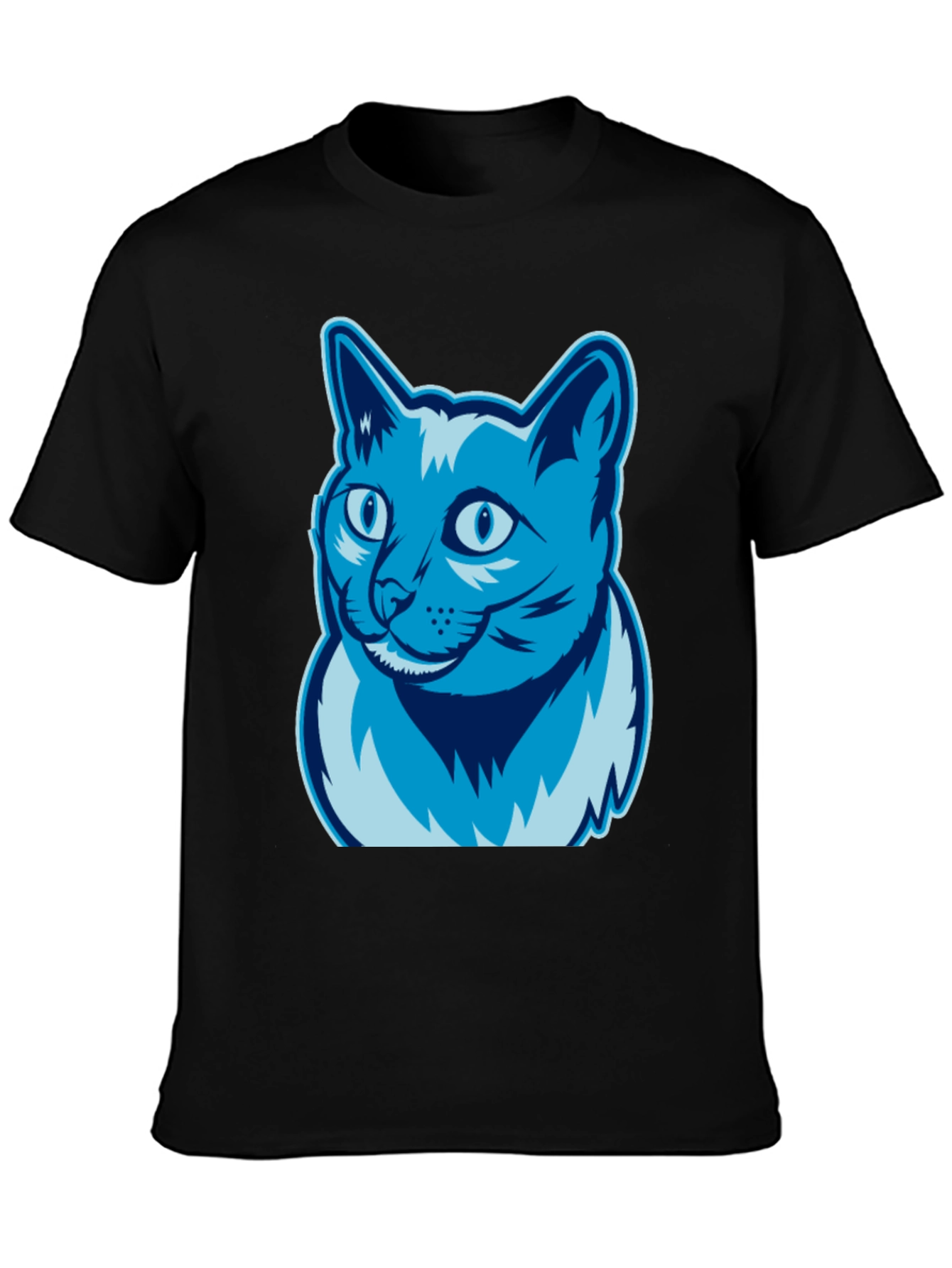 Cool Cat Graphic Tee - Casual Black T-Shirt