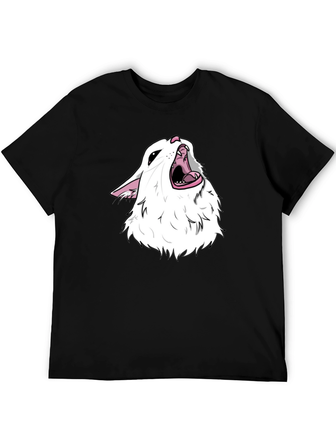 Screaming Cat Meme Black T-Shirt