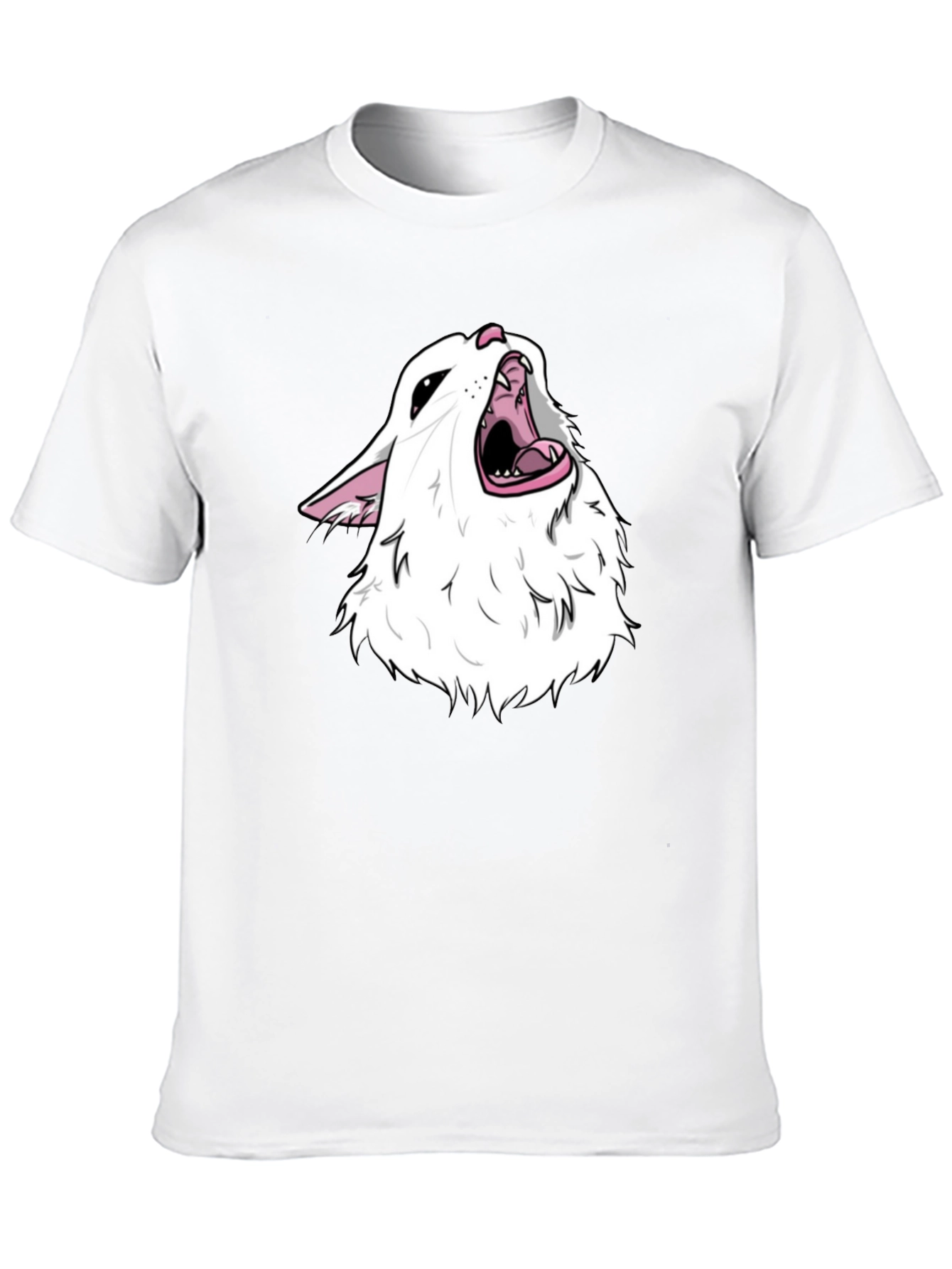 Screaming Cat Meme Black T-Shirt