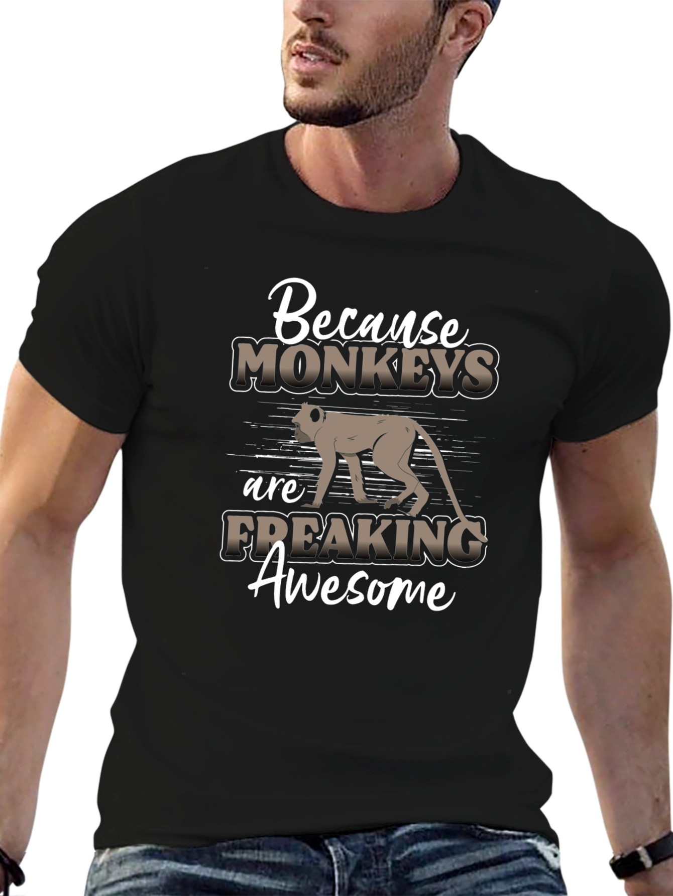 Monkey Lover T-Shirt - Because Monkeys Are Freaking Awesome