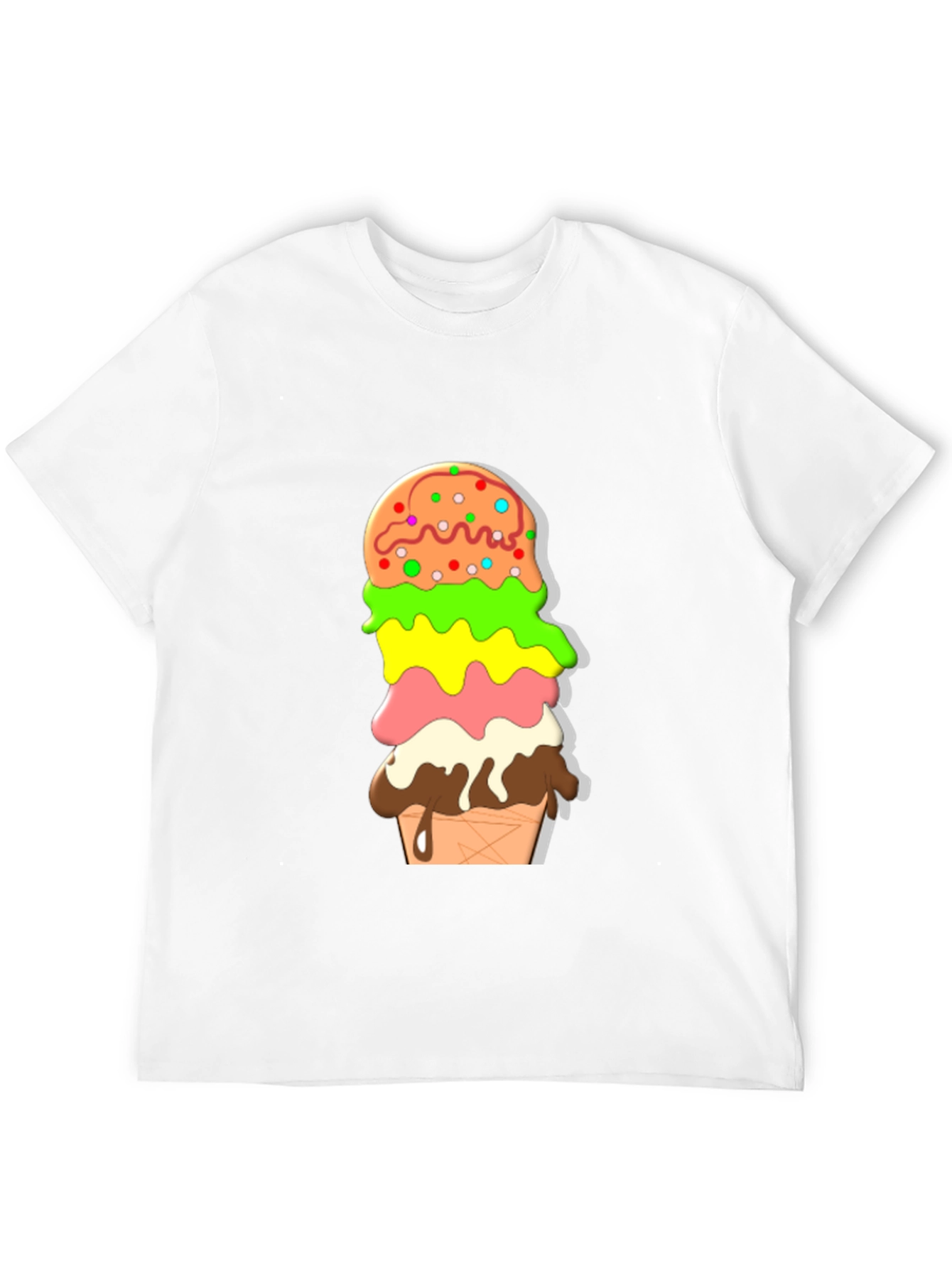 Ice Cream Stack Graphic Tee - Fun Summer Style
