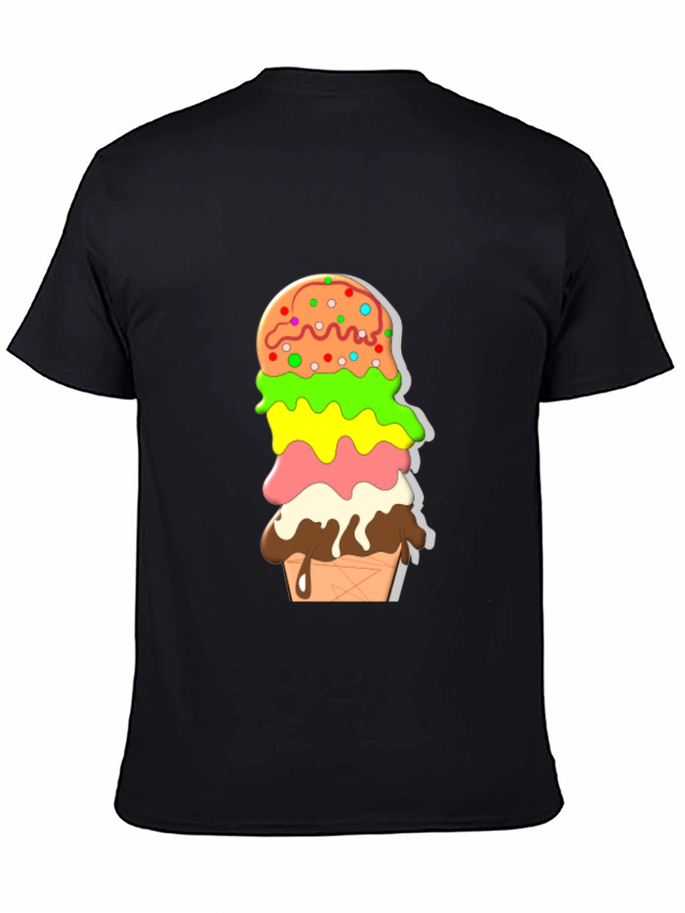 Ice Cream Stack Graphic Tee - Fun Summer Style