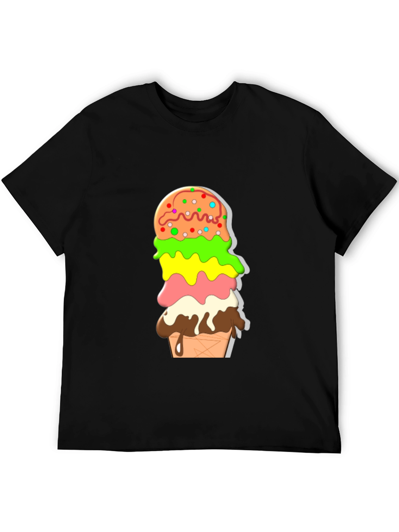 Ice Cream Stack Graphic Tee - Fun Summer Style