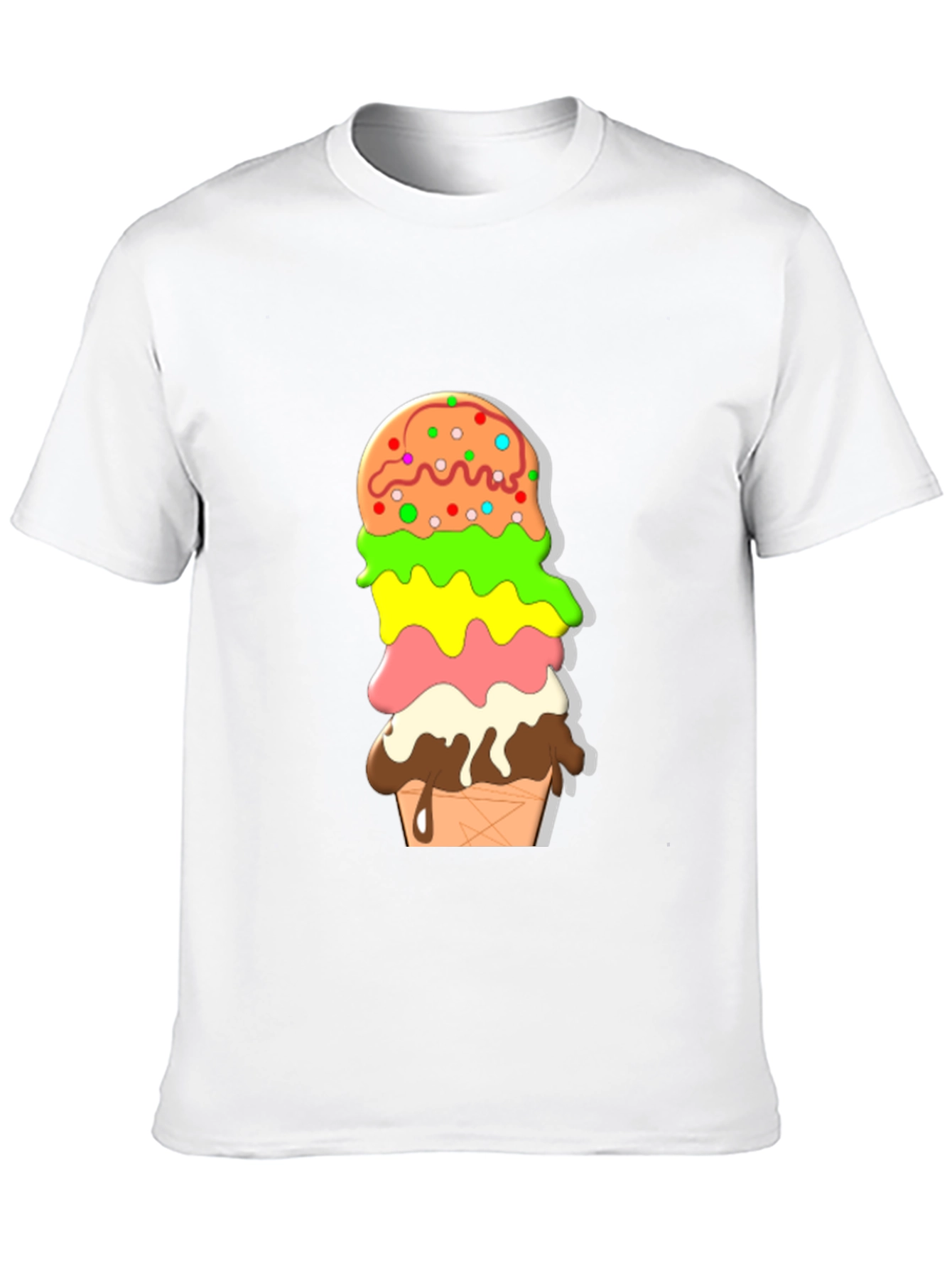 Ice Cream Stack Graphic Tee - Fun Summer Style