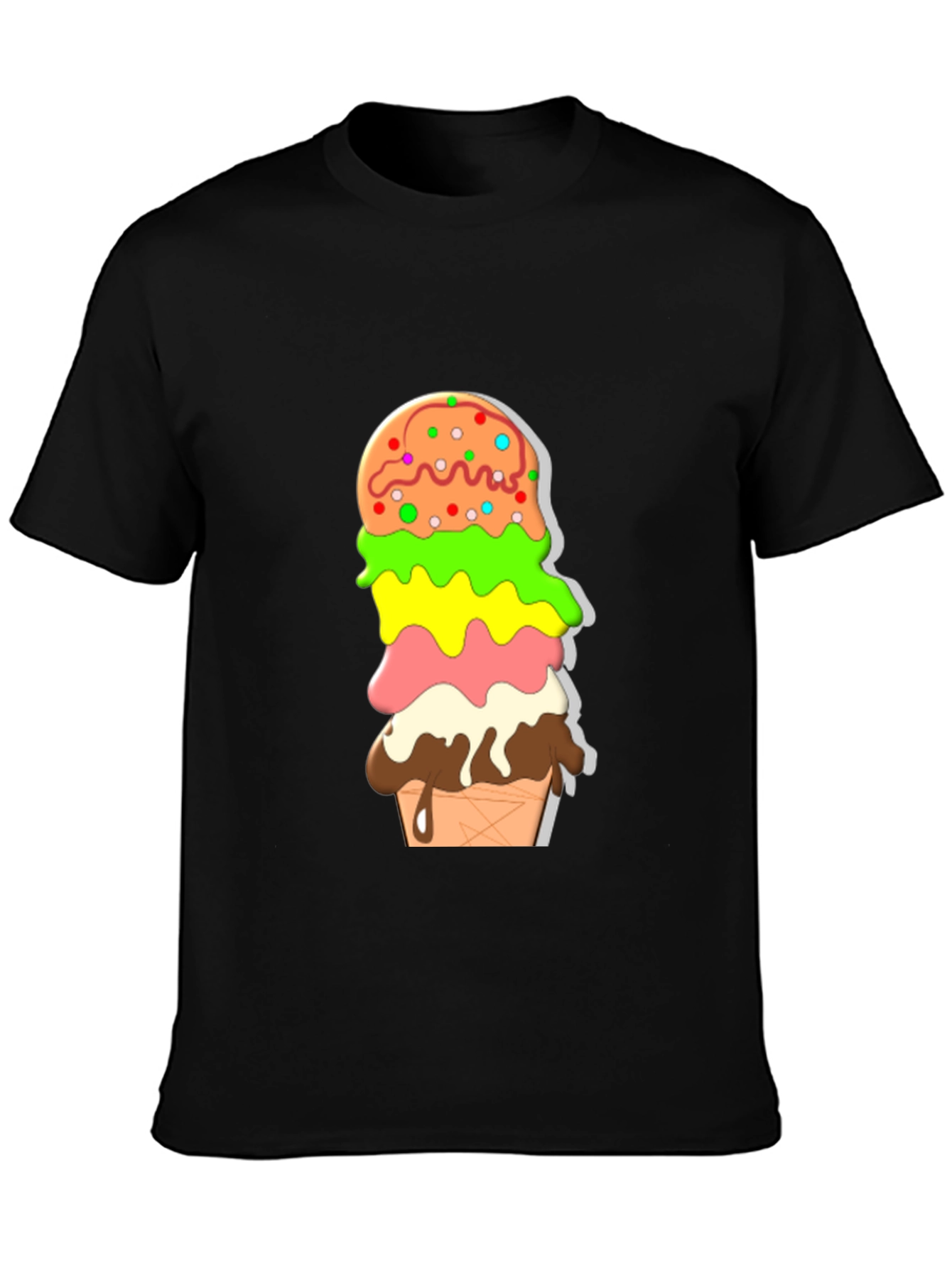 Ice Cream Stack Graphic Tee - Fun Summer Style