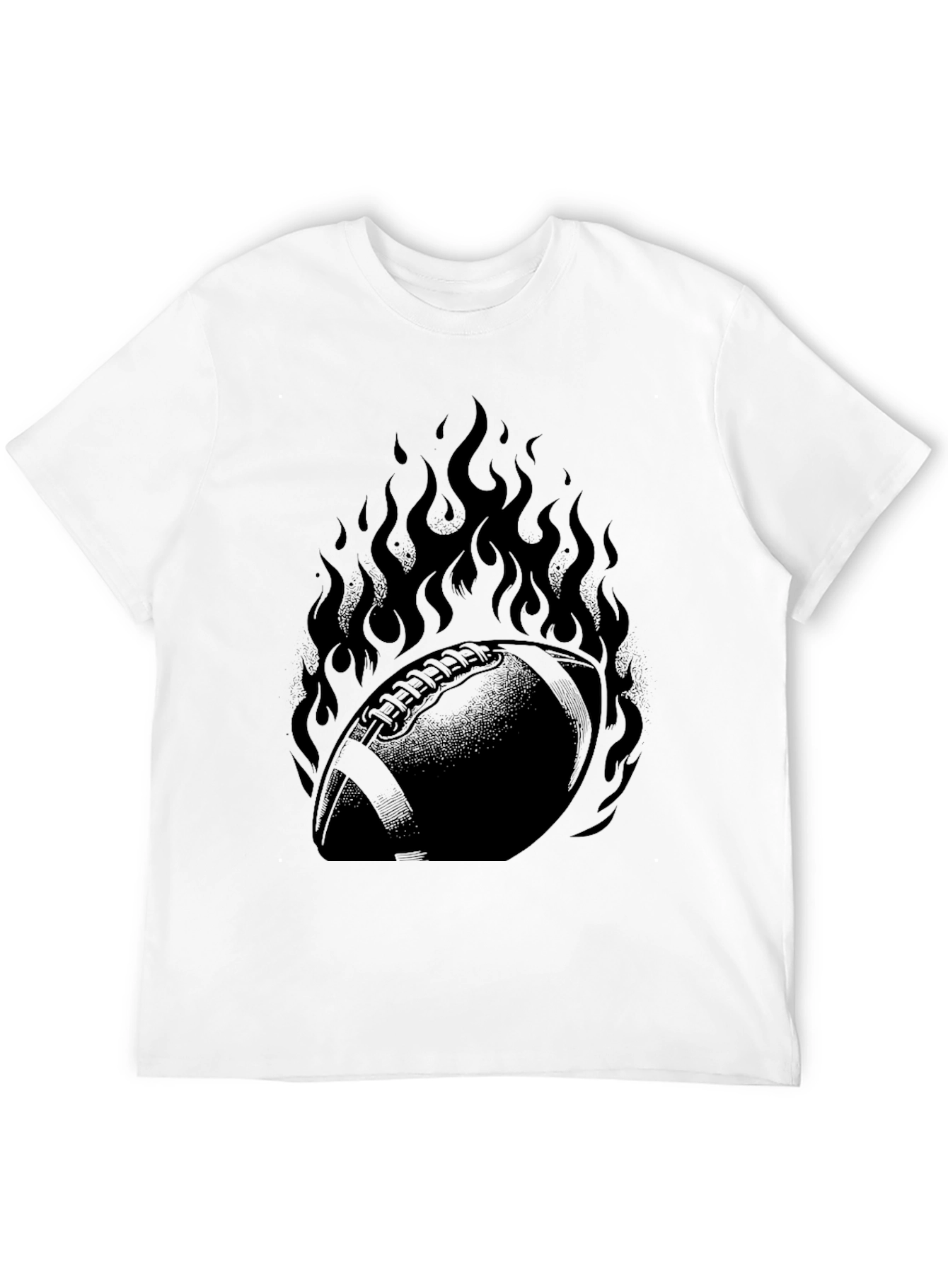 Fiery Football Graphic Tee