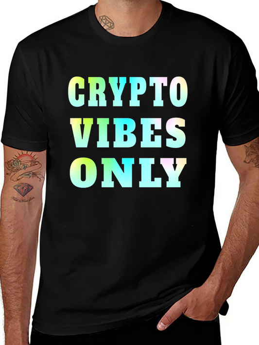 Crypto Vibes Only Graphic Tee - Black