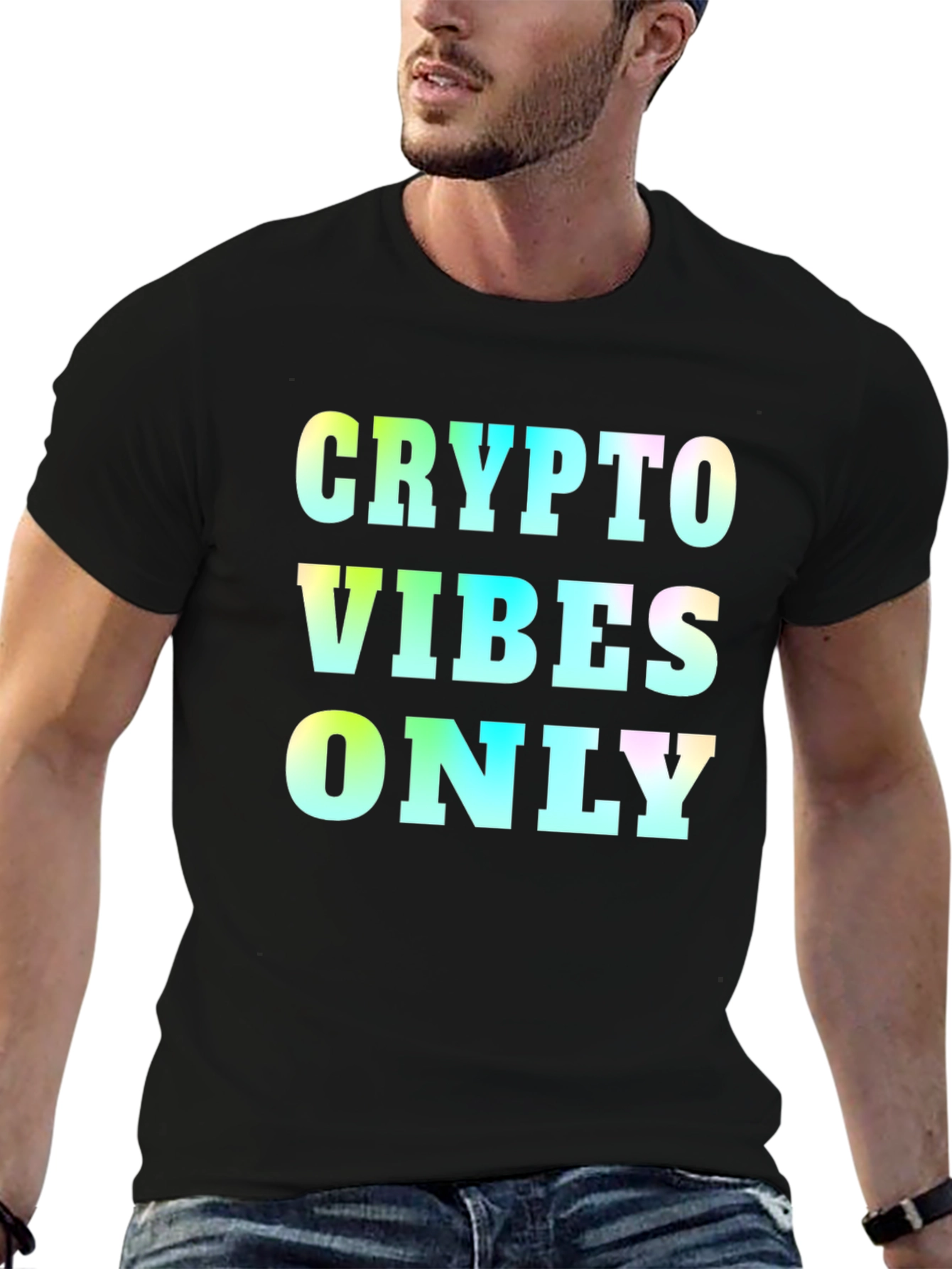 Crypto Vibes Only Graphic Tee - Black