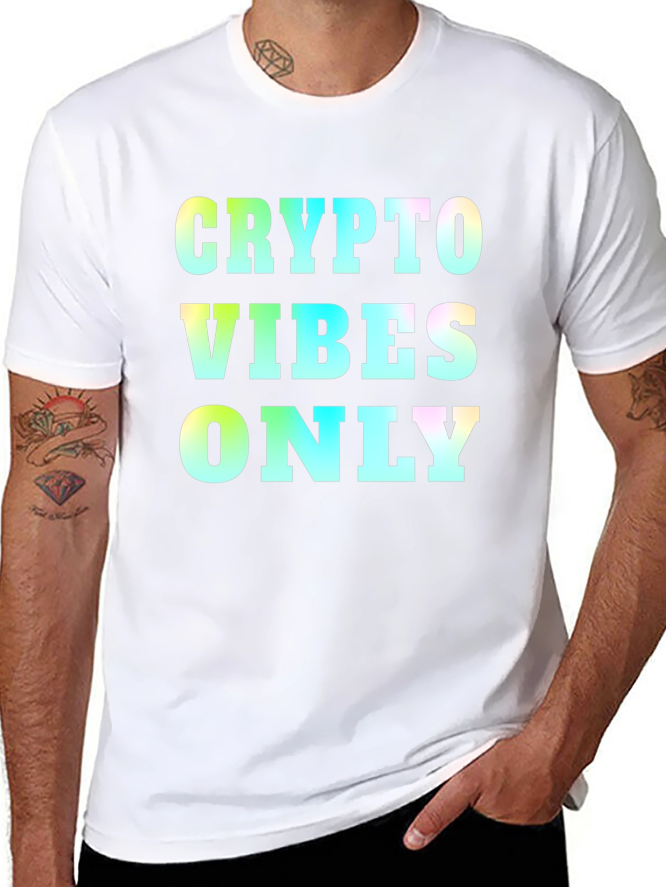 Crypto Vibes Only Graphic Tee - Black