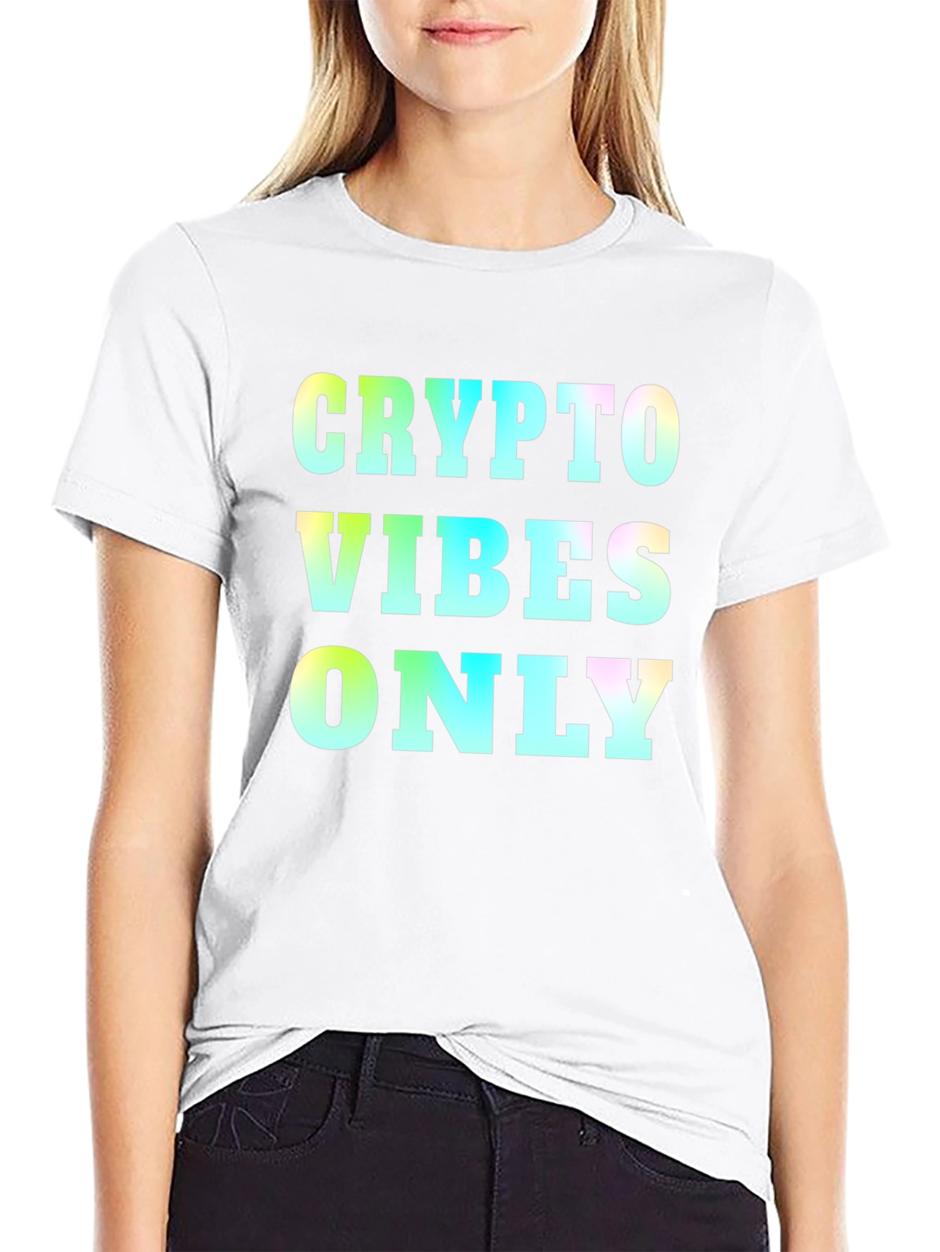 Crypto Vibes Only Graphic Tee - Black