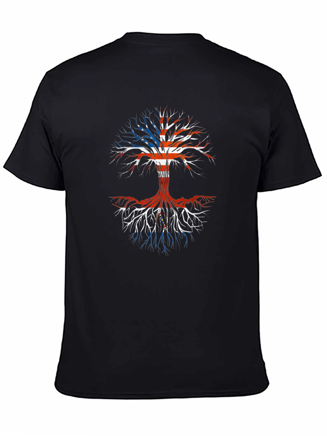 American Roots T-Shirt - USA Flag Tree of Life